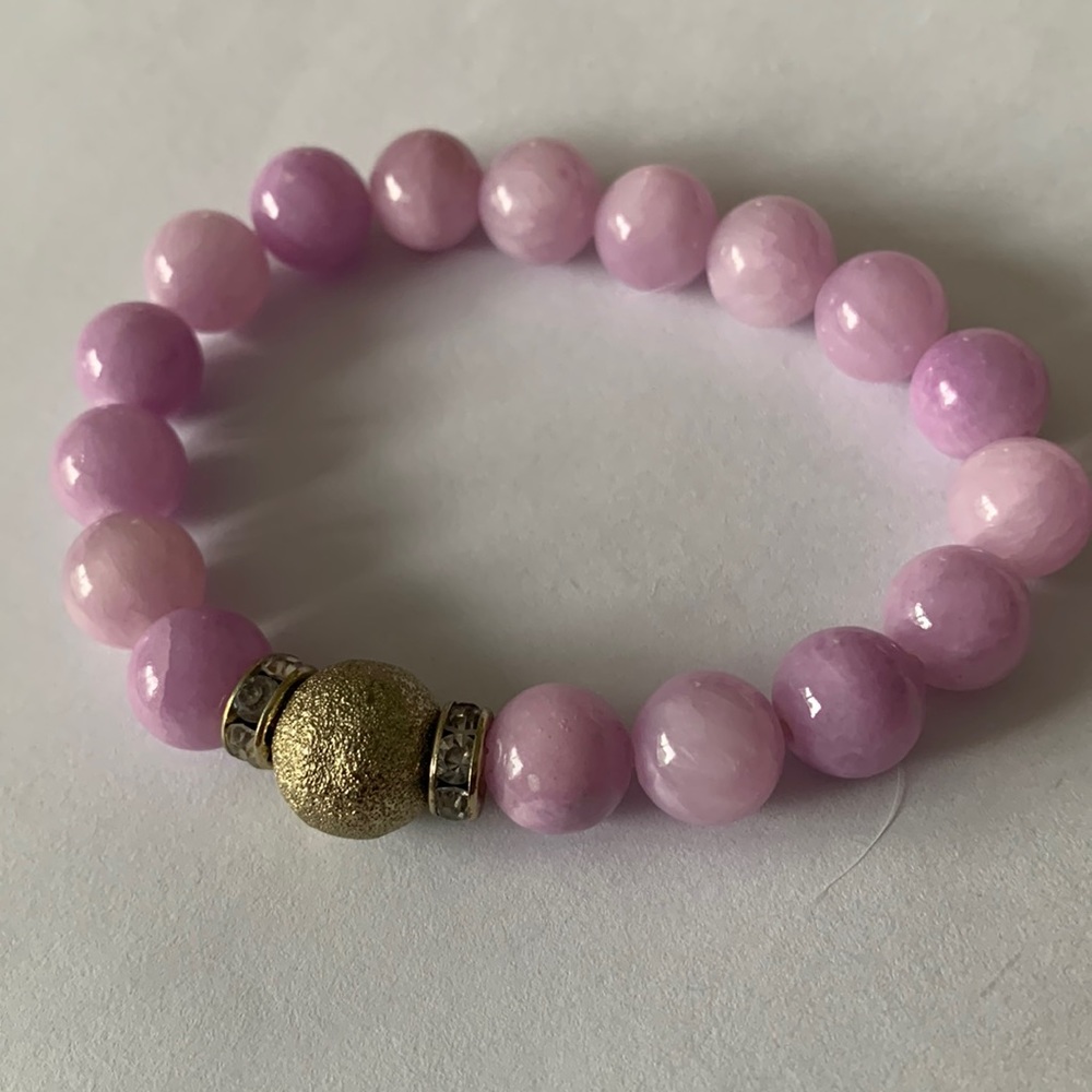 Lavender Jade Glass Bracelet